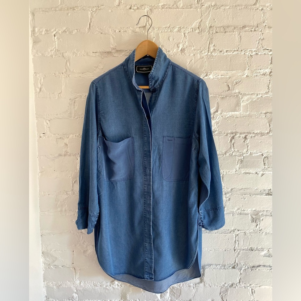 BY MALENE BIRGER chambray silk oversize shirt
